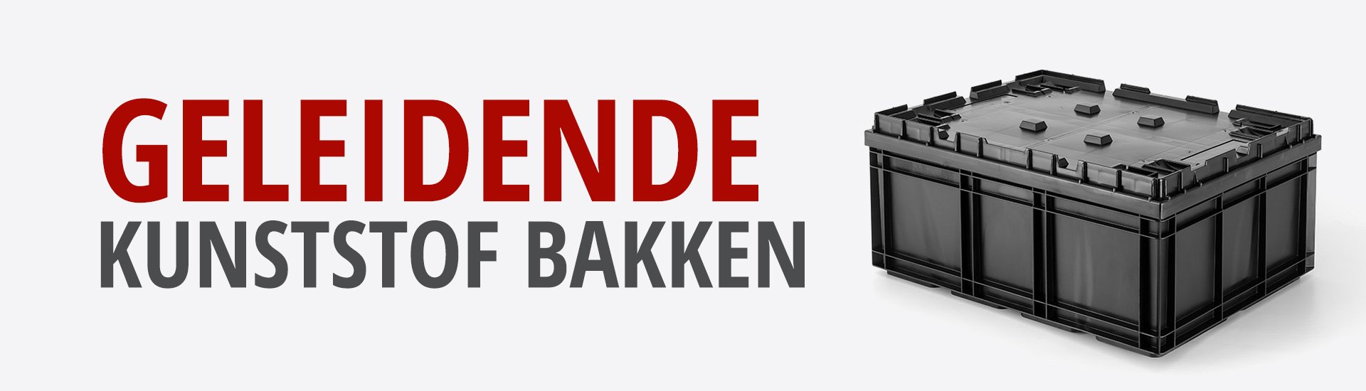 Geleidende kunststof bakken van boxline