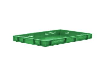 Stacking box Dina 50 2 green 600 x 400 x 50 mm 