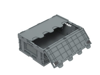 Faltbox Falter 6422 NG DL dunkelgrau 600 x 400 x 230 mm 