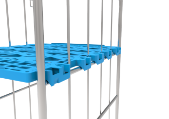 Accessories Intermediate shelf for roll containers with comfort system WALTHER-blue 809 x 719 x 22 mm 