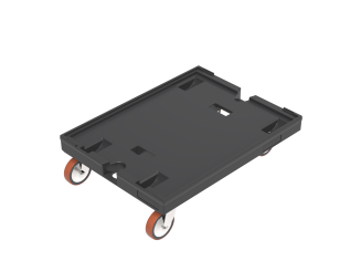 Transportroller 8620 V1 voor kratten 800 x 600 en 600 x 400 zwart 800 x 600 x 223 mm 