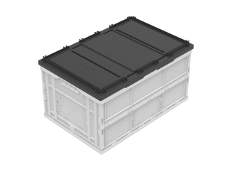 Couvercle coiffant 600 x 400 pour Falter noir 606 x 406 mm 