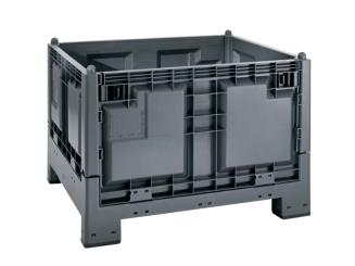 Collapsible pallet box MegaFold 2187 1 reg. dark grey 1200 x 1000 x 847 mm 