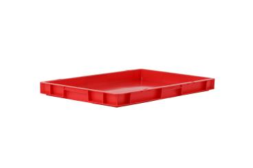 Stacking box Dina 50 1 red 600 x 400 x 50 mm 