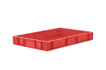 Stacking box Dina 75 1 red 600 x 400 x 75 mm 