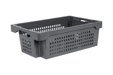 Stack & nest container Tepper 200 2 grey 600 x 400 x 200 mm 