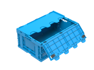 Vouwkrat Falter 6426 DL WALTHER-blauw 600 x 400 x 270 mm 