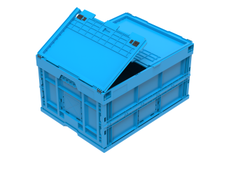 Folding box Folding 8645 V1 DS WALTHER-blue 800 x 600 x 455 mm 