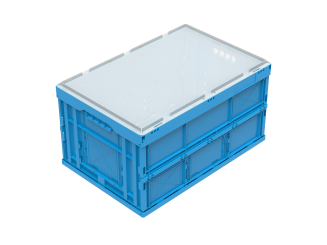 Oplegdeksel 600 x 400 NG met gleuven voor omsnoering translucent 600 x 400 x 26 mm 