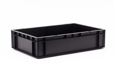 Conductive stacking box Dina 145 1 cond black 600 x 400 x 145 mm 