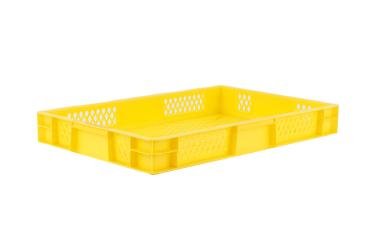 Stacking box Dina 75 3 yellow 600 x 400 x 75 mm 