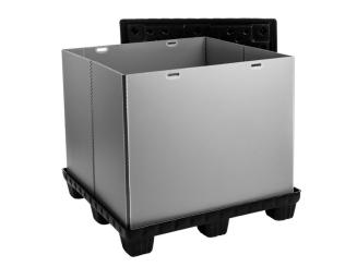 Large folding container Mega-Pack 1140 Con grey-black 1140 x 1140 x 1000 mm 