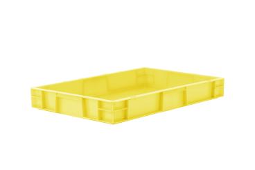 Stacking box Dina 75 1 yellow 600 x 400 x 75 mm 