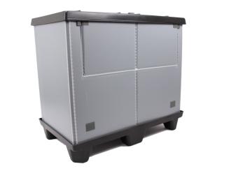 Large folding container Mega-Pack 600 grey-black 1000 x 600 x 900 mm 
