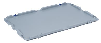 Couvercle à charnières 600 x 400 pour Sil gris 600 x 400 mm 