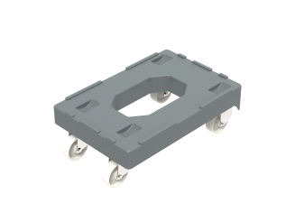 Dolly 6420 suitable for container 600 x 400 and 400 x 300 grey 600 x 400 x 206 mm 