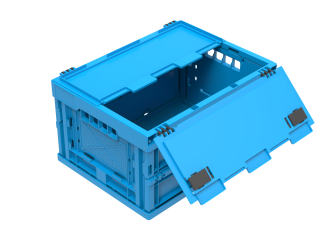 Folding box Folding 4322 V1 DL WALTHER-blue 400 x 300 x 230 mm 