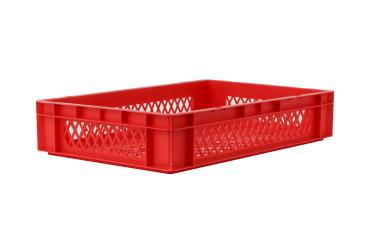 Stacking box Dina 120 3 red 600 x 400 x 120 mm 