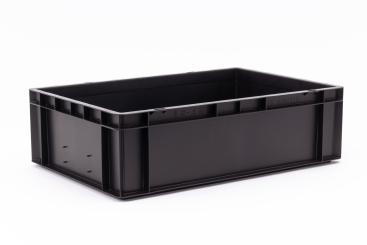 Conductive stacking box Dina 175 1 cond black 600 x 400 x 175 mm 