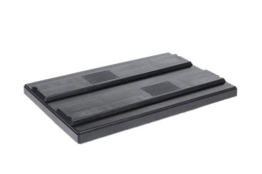 Lid Conductive pallet cover 1200 x 800 without strapping grooves black 1205 x 808 mm 