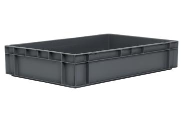 Stacking box Dina 120 1 grey 600 x 400 x 120 mm 