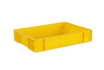 Stacking box Band 75 1 yellow 400 x 300 x 75 mm 
