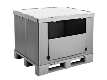 Grand Bac Pliable Mega-Pack Hybox 1000 gris 1200 x 1000 x 940 mm 
