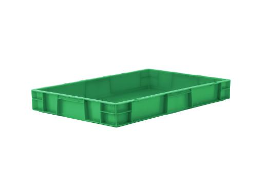 Stacking box Dina 75 1 green 600 x 400 x 75 mm 