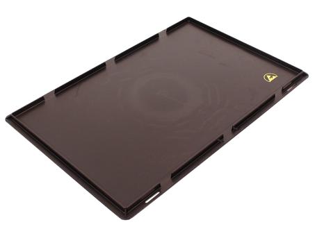 Couvercle amovible 600 x 400 NG Cond avec rainures pour le cerc noir 600 x 400 x 26 mm 