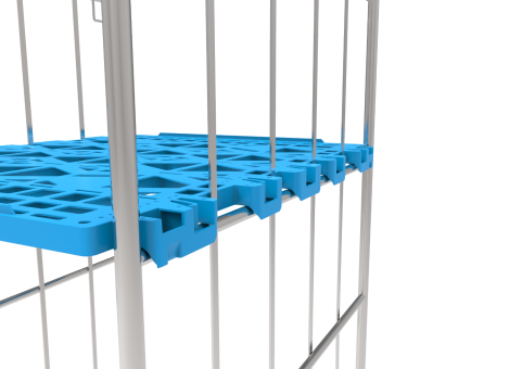 Accessories Intermediate shelf for roll containers with comfort system WALTHER-blue 809 x 719 x 22 mm 