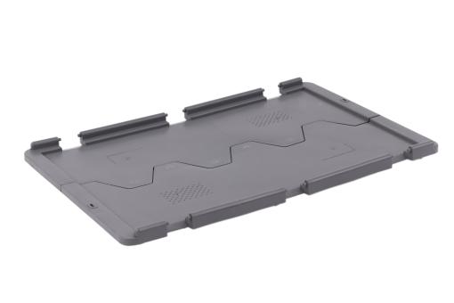 Couvercle à charnières 600 x 400 pour Toc et Tepper gris 600 x 400 mm 