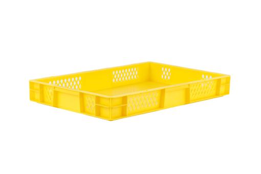 Stapelbak Dina 75 2 geel 600 x 400 x 75 mm 