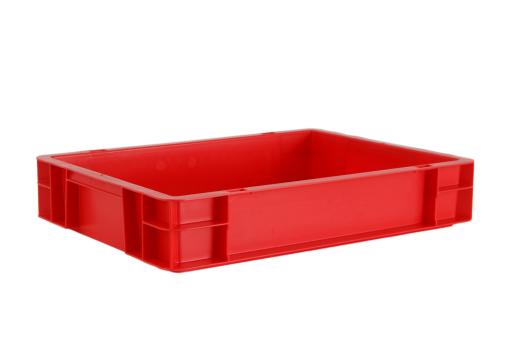 Stacking box Band 75 1 red 400 x 300 x 75 mm 