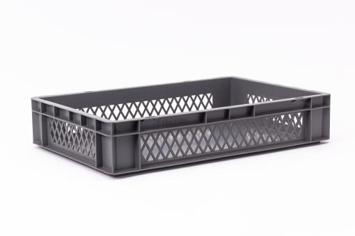 Stacking box Dina 120 2 grey 600 x 400 x 120 mm 