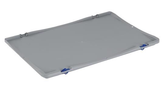 Couvercle à charnières 600 x 400 pour Base gris 600 x 400 mm 