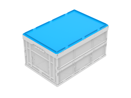 Couvercle amovible 600 x 400 NG avec rainures pour le cerclage WALTHER-bleu 600 x 400 x 26 mm 