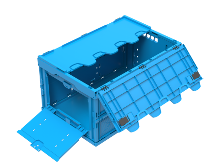 Folding box Folding 6432 V1 KDL WALTHER-blue 600 x 400 x 330 mm 