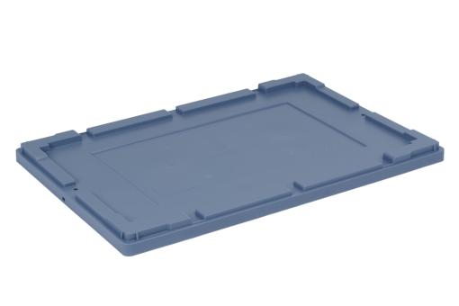 Couvercle coiffant 600 x 400 pour Nestro bleu pigeon 600 x 400 mm 
