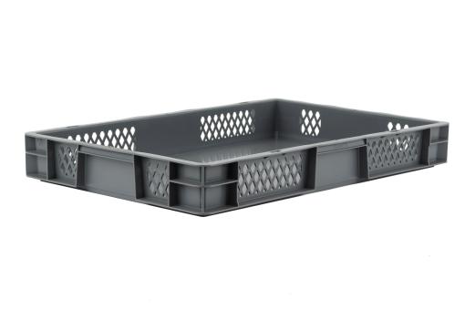 Stacking box Dina 75 2 grey 600 x 400 x 75 mm 