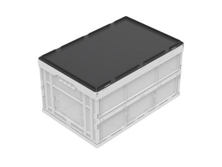 Oplegdeksel 600 x 400 NG met gleuven voor omsnoering, voor Falt zwart 600 x 400 x 26 mm 