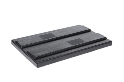 Lid Conductive pallet cover 1200 x 800 without strapping grooves black 1205 x 808 mm 