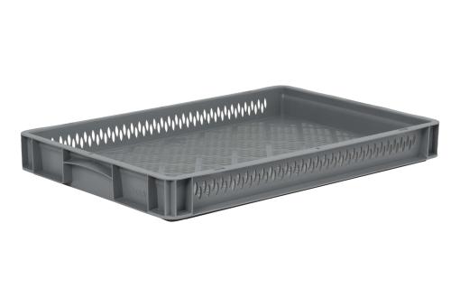 Stapelbehälter Base 6407 2 OG 1 grau 600 x 400 x 70 mm 